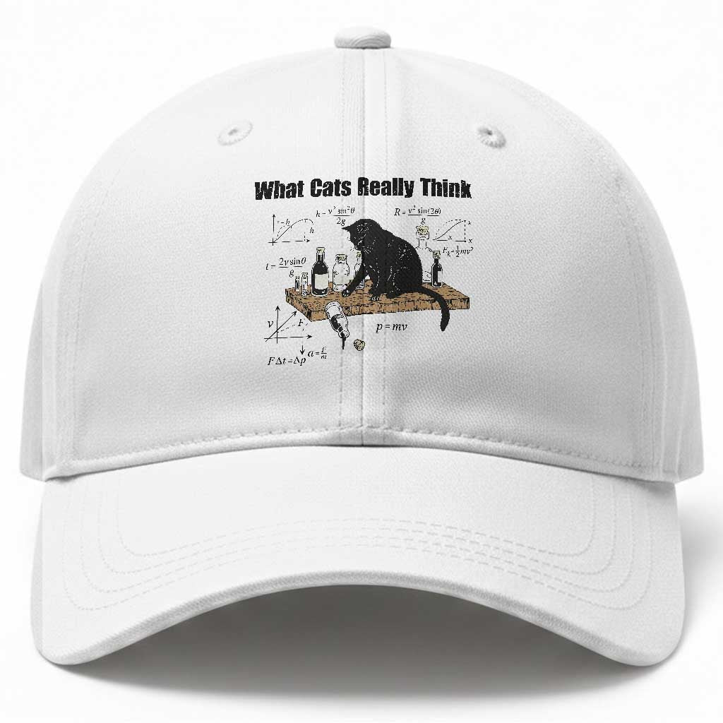 Funny Physics Cat Meme Baseball Cap What Cats Really Think TS12 Print Your Wear