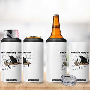 Funny Physics Cat Meme 4 in 1 Can Cooler Tumbler What Cats Really Think TS12 Print Your Wear