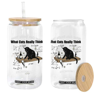 Funny Physics Cat Meme Glass Can What Cats Really Think TS12 Print Your Wear