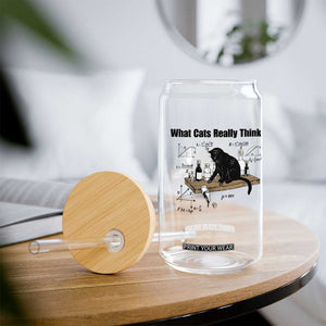 Funny Physics Cat Meme Glass Can What Cats Really Think TS12 Print Your Wear