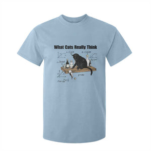 Funny Physics Cat Meme T Shirt For Kid What Cats Really Think TS12 Light Blue Print Your Wear