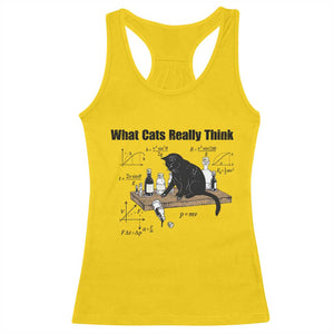Funny Physics Cat Meme Racerback Tank Top What Cats Really Think TS12 Daisy Print Your Wear