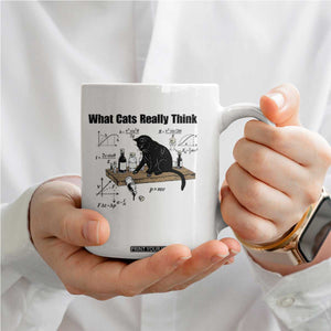 Funny Physics Cat Meme Coffee Mug What Cats Really Think TS12 Print Your Wear