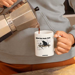 Funny Physics Cat Meme Coffee Mug What Cats Really Think TS12 Print Your Wear