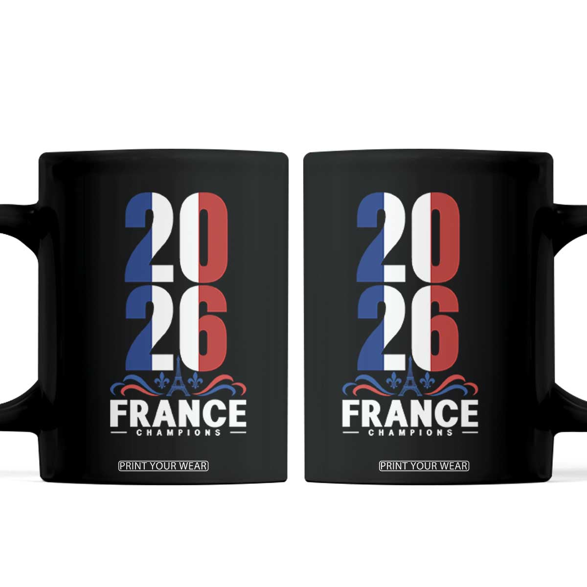 Vintage France Soccer Fan Coffee Mug French Football Pride 2026 TS12 Black Print Your Wear