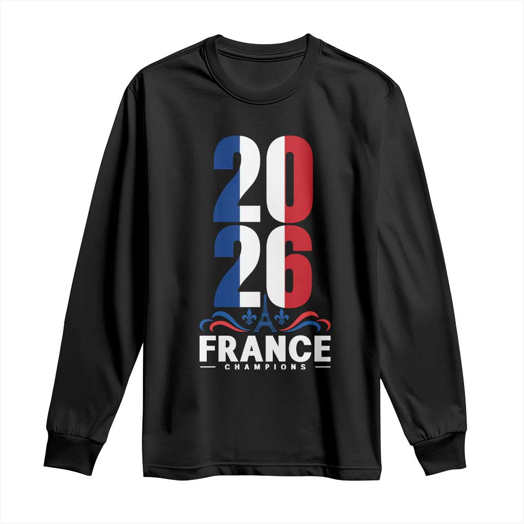 Vintage France Soccer Fan Long Sleeve Shirt French Football Pride 2026 TS12 Black Print Your Wear