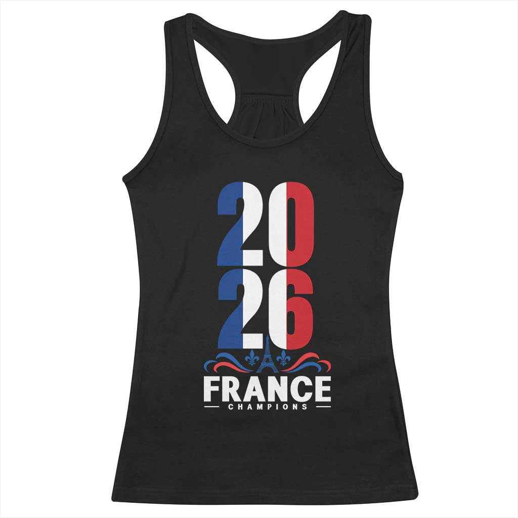 Vintage France Soccer Fan Racerback Tank Top French Football Pride 2026 TS12 Black Print Your Wear