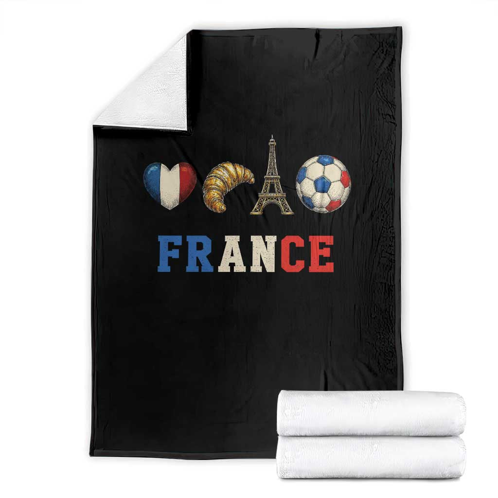 French Football Fan Throw Blanket France Soccer Game Day Gift TS12 Black Print Your Wear