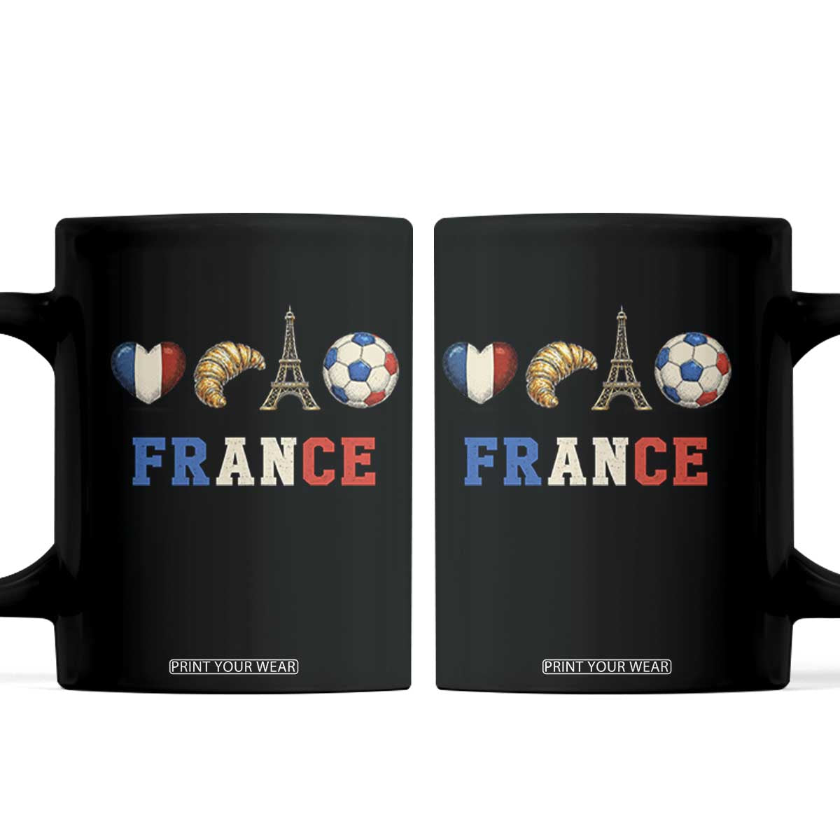 French Football Fan Coffee Mug France Soccer Game Day Gift TS12 Black Print Your Wear