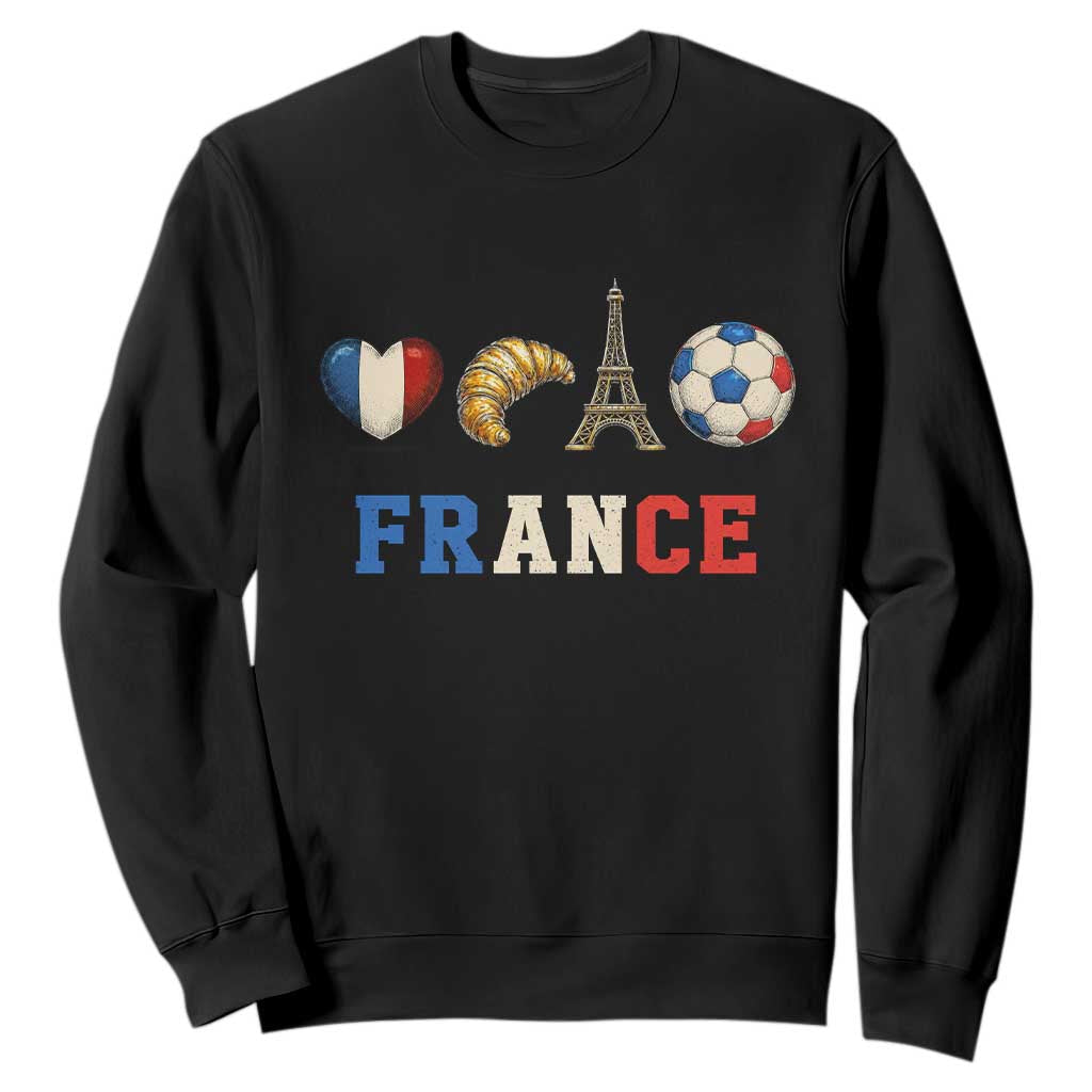 French Football Fan Sweatshirt France Soccer Game Day Gift TS12 Black Print Your Wear