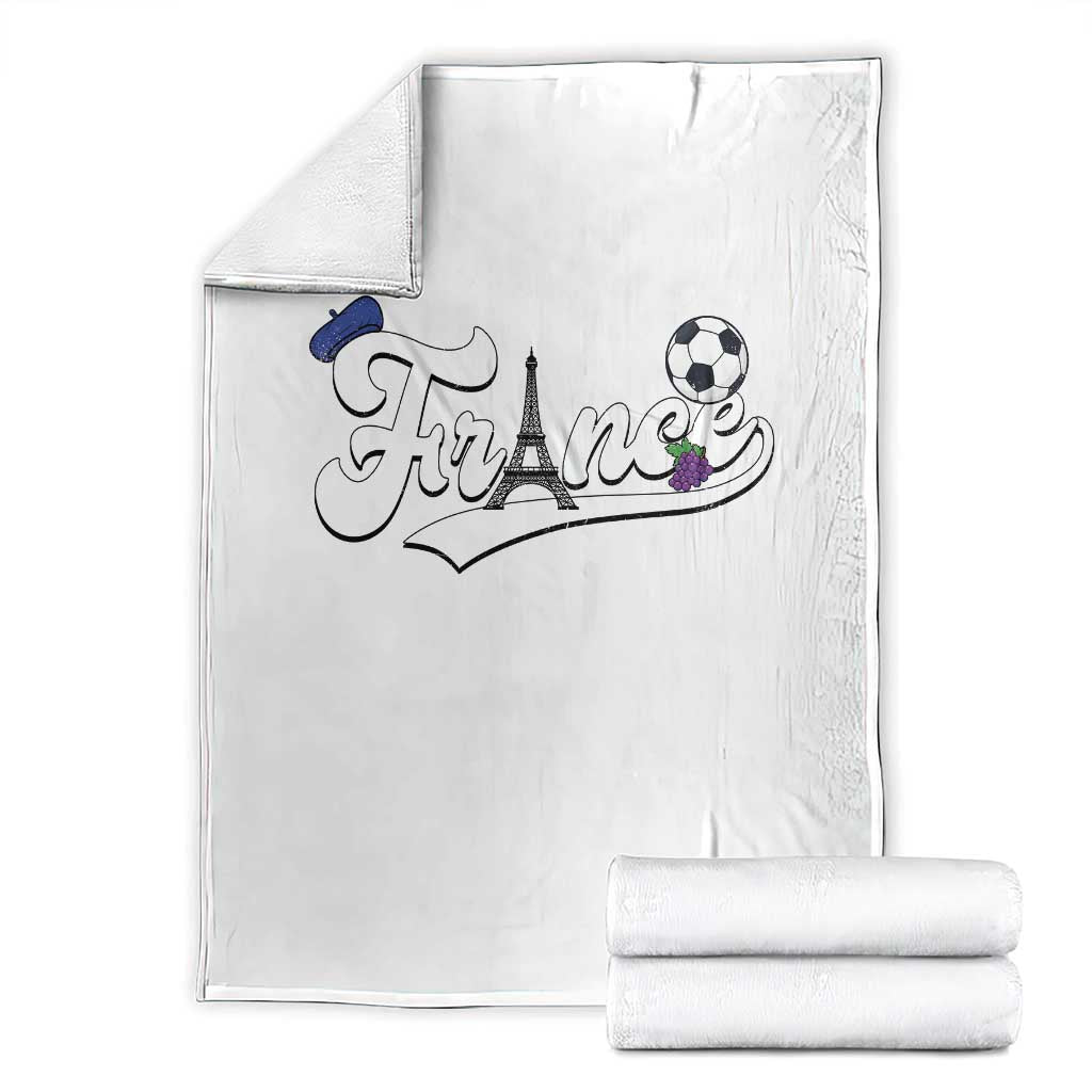 France Soccer Supporter Throw Blanket Game Day French Football Gift TS12 White Print Your Wear