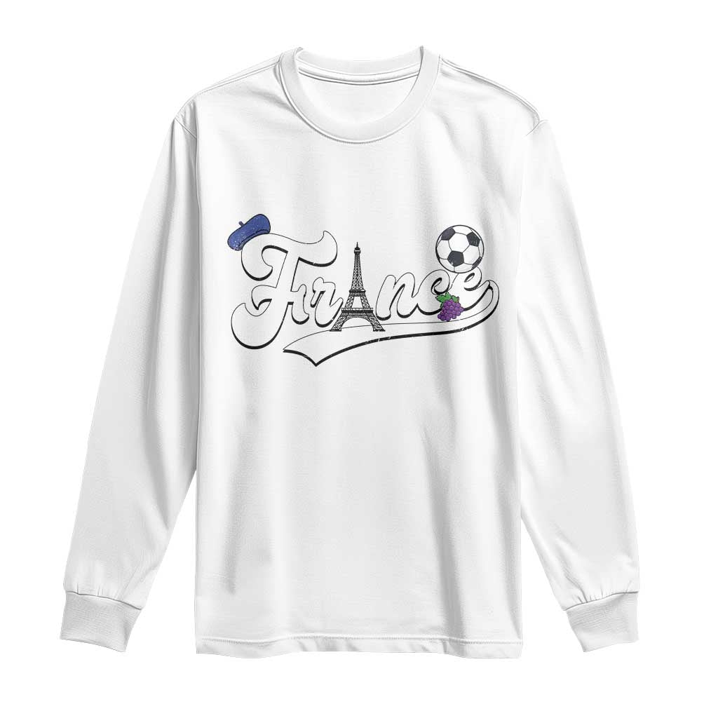 France Soccer Supporter Long Sleeve Shirt Game Day French Football Gift TS12 White Print Your Wear
