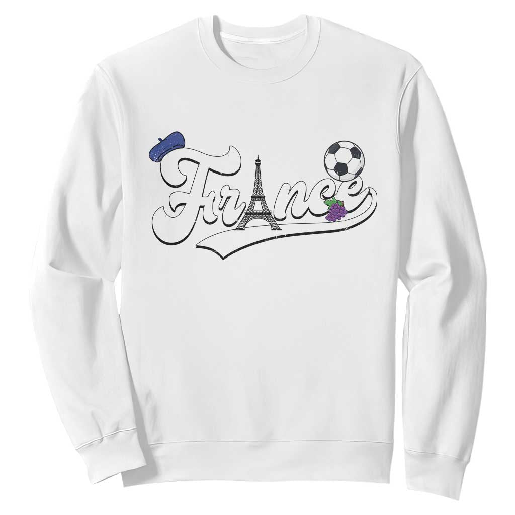 France Soccer Supporter Sweatshirt Game Day French Football Gift TS12 White Print Your Wear