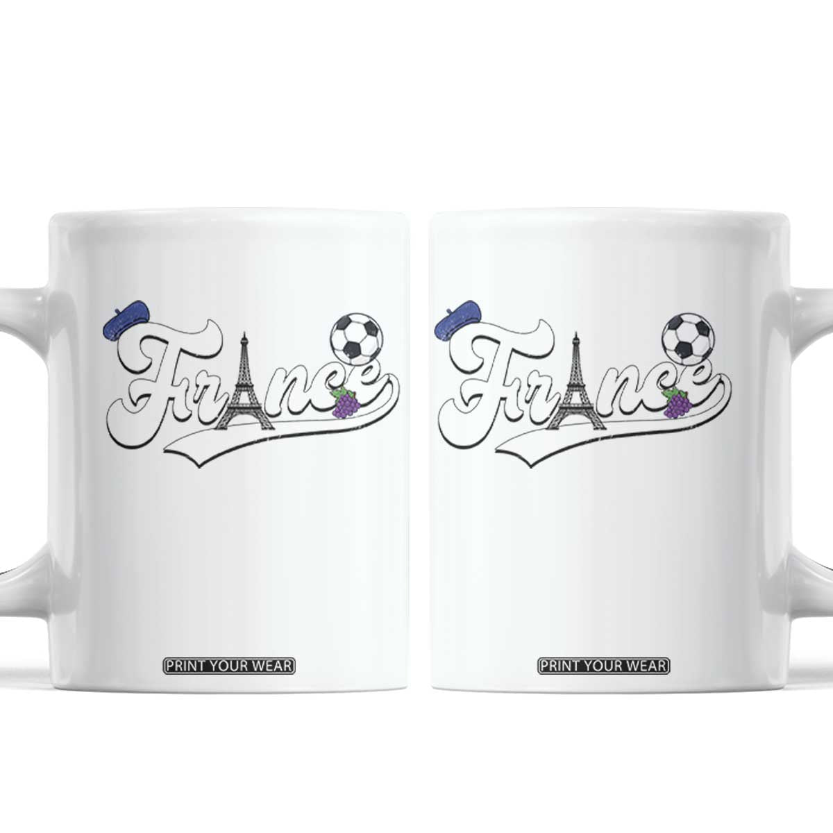 France Soccer Supporter Coffee Mug Game Day French Football Gift TS12 White Print Your Wear