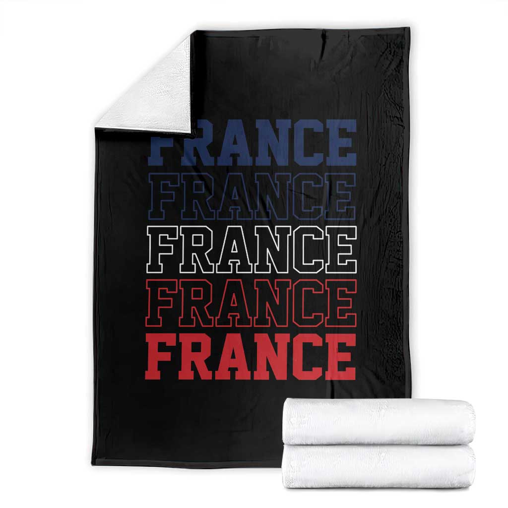 France Pride French Flag Patriotic Supporter Throw Blanket TS12 Black Print Your Wear