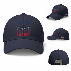 France Pride French Flag Patriotic Supporter Baseball Cap TS12 Baseball Cap Universal Fit Navy Print Your Wear