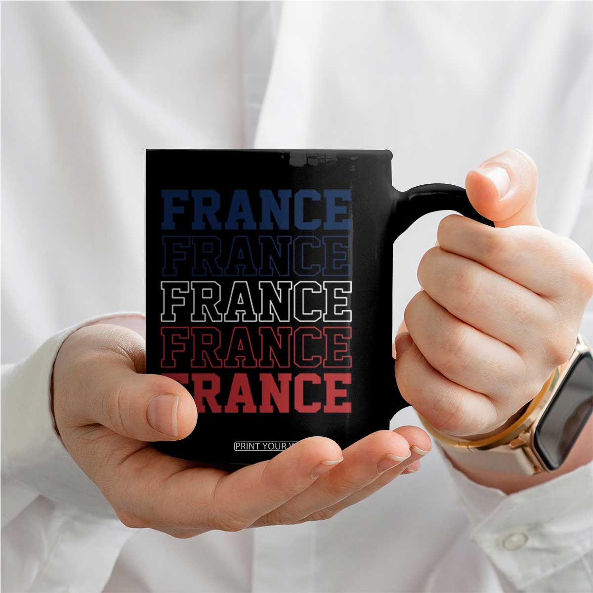 France Pride French Flag Patriotic Supporter Coffee Mug TS12 Print Your Wear