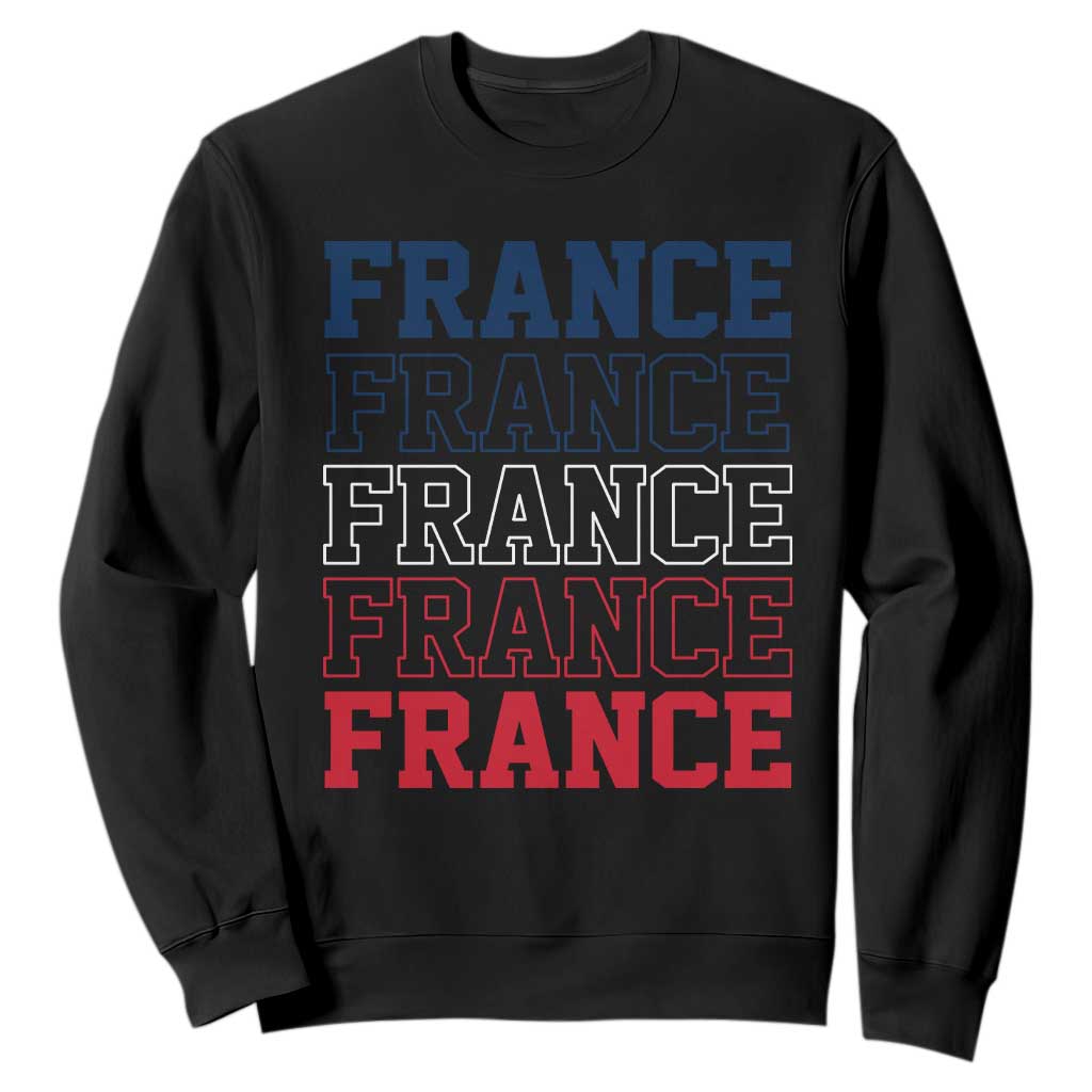 France Pride French Flag Patriotic Supporter Sweatshirt TS12 Black Print Your Wear