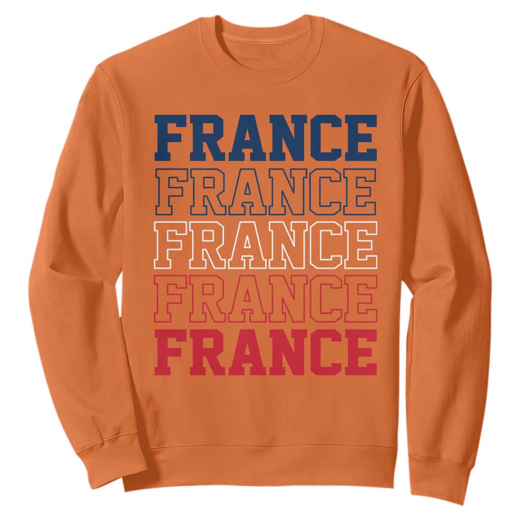 France Pride French Flag Patriotic Supporter Sweatshirt TS12 Orange Print Your Wear
