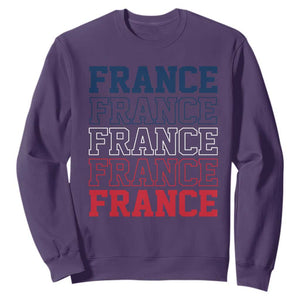 France Pride French Flag Patriotic Supporter Sweatshirt TS12 Purple Print Your Wear