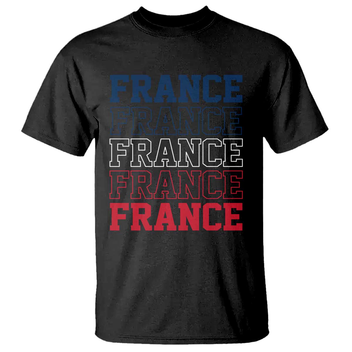 France Pride French Flag Patriotic Supporter T Shirt TS12 Black Print Your Wear
