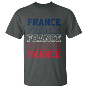 France Pride French Flag Patriotic Supporter T Shirt TS12 Dark Heather Print Your Wear