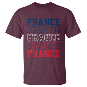 France Pride French Flag Patriotic Supporter T Shirt TS12 Maroon Print Your Wear