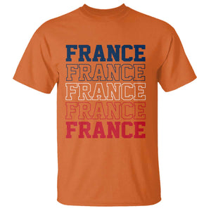 France Pride French Flag Patriotic Supporter T Shirt TS12 Orange Print Your Wear