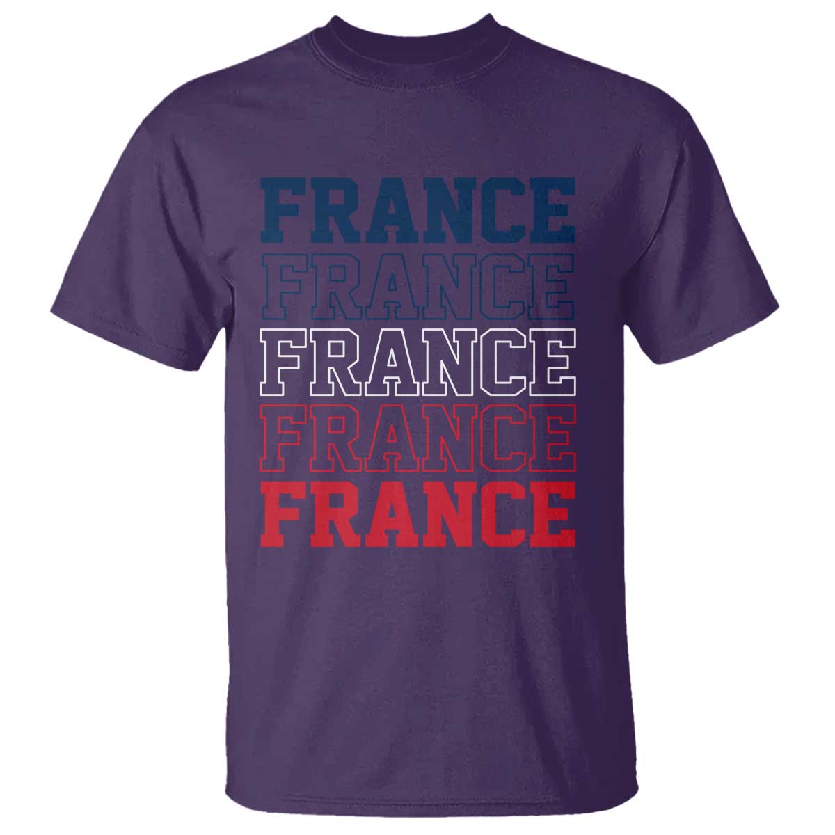 France Pride French Flag Patriotic Supporter T Shirt TS12 Purple Print Your Wear