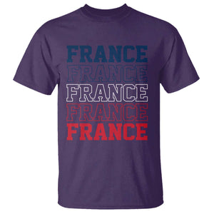 France Pride French Flag Patriotic Supporter T Shirt TS12 Purple Print Your Wear
