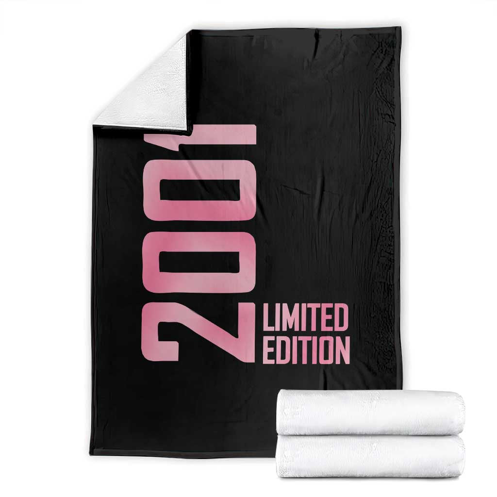 Vintage 25th Birthday Limited Edition 2001 Gift Throw Blanket TS12 Black Print Your Wear