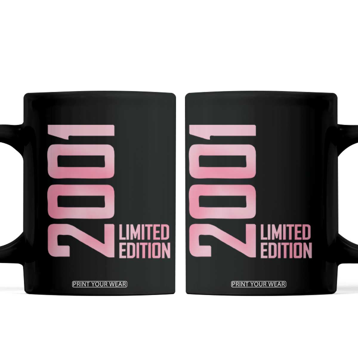 Vintage 25th Birthday Limited Edition 2001 Gift Coffee Mug TS12 Black Print Your Wear