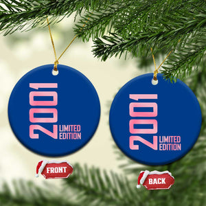 Vintage 25th Birthday Limited Edition 2001 Gift Ceramic Ornament TS12 1pc Blue Print Your Wear
