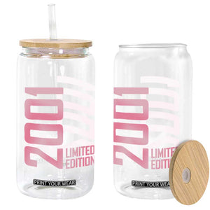 Vintage 25th Birthday Limited Edition 2001 Gift Glass Can TS12 Print Your Wear