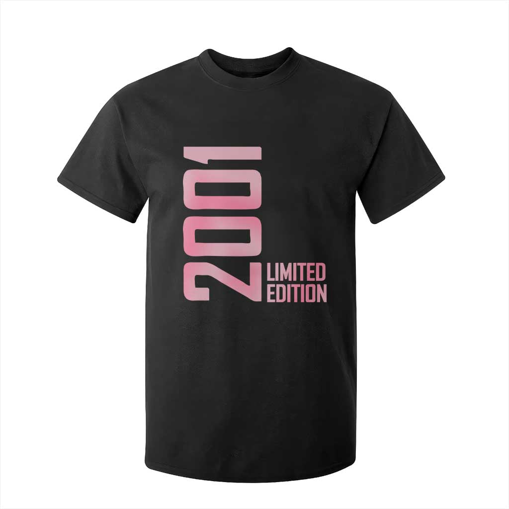 Vintage 25th Birthday Limited Edition 2001 Gift T Shirt For Kid TS12 Black Print Your Wear