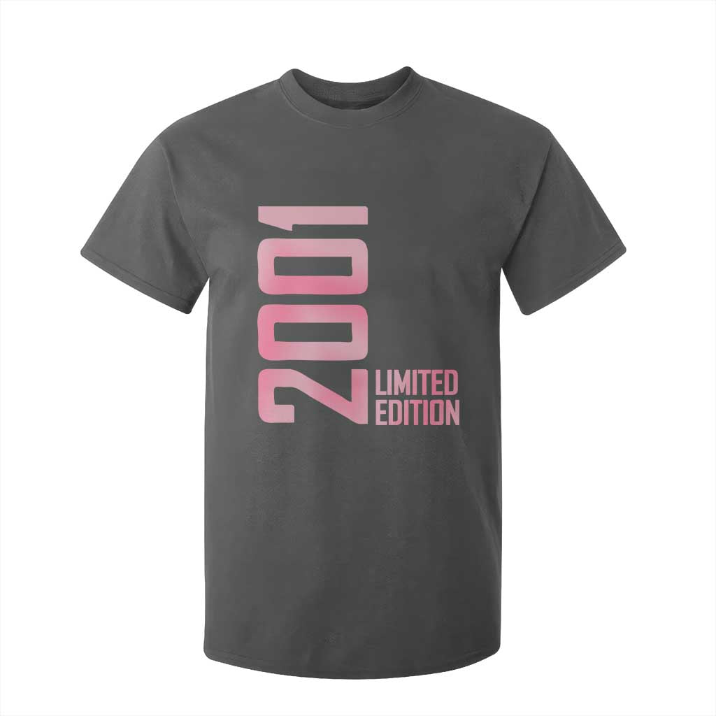 Vintage 25th Birthday Limited Edition 2001 Gift T Shirt For Kid TS12 Dark Heather Print Your Wear