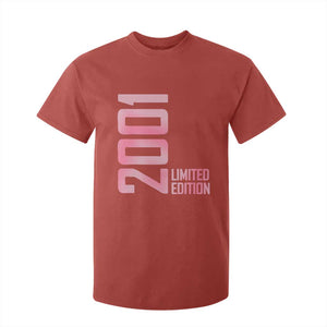 Vintage 25th Birthday Limited Edition 2001 Gift T Shirt For Kid TS12 Red Print Your Wear