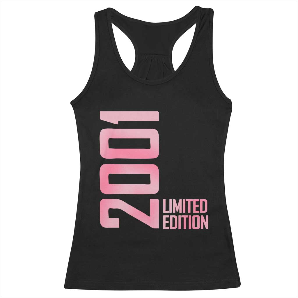 Vintage 25th Birthday Limited Edition 2001 Gift Racerback Tank Top TS12 Black Print Your Wear