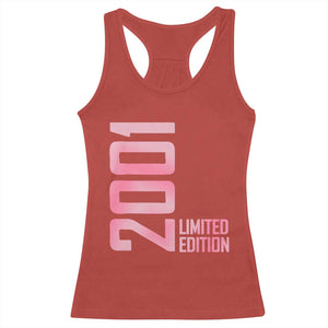 Vintage 25th Birthday Limited Edition 2001 Gift Racerback Tank Top TS12 Red Print Your Wear