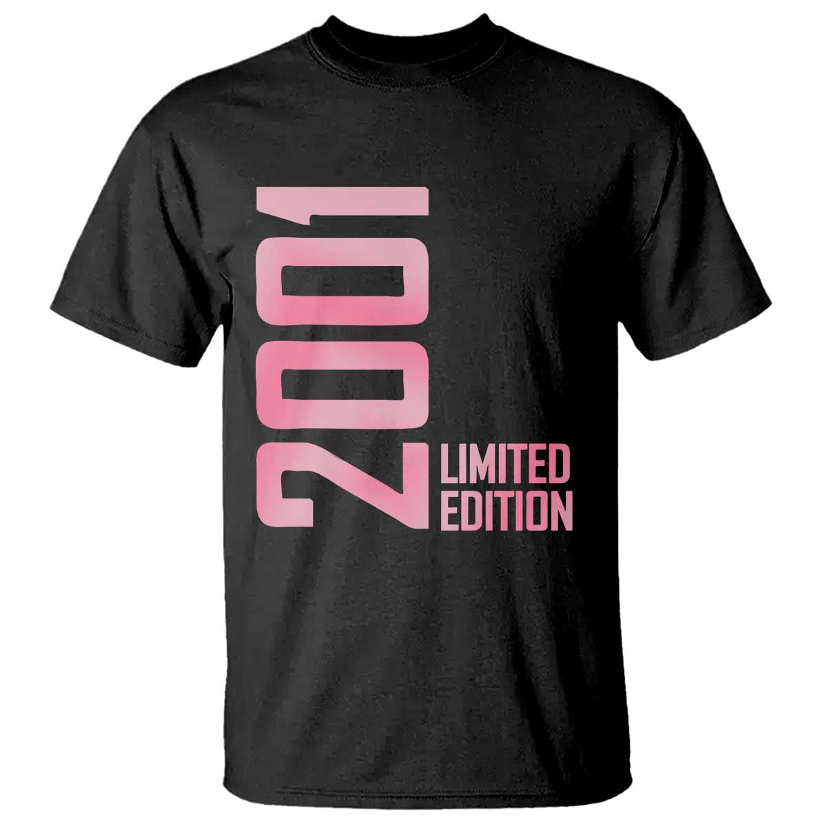 Vintage 25th Birthday Limited Edition 2001 Gift T Shirt TS12 Black Print Your Wear
