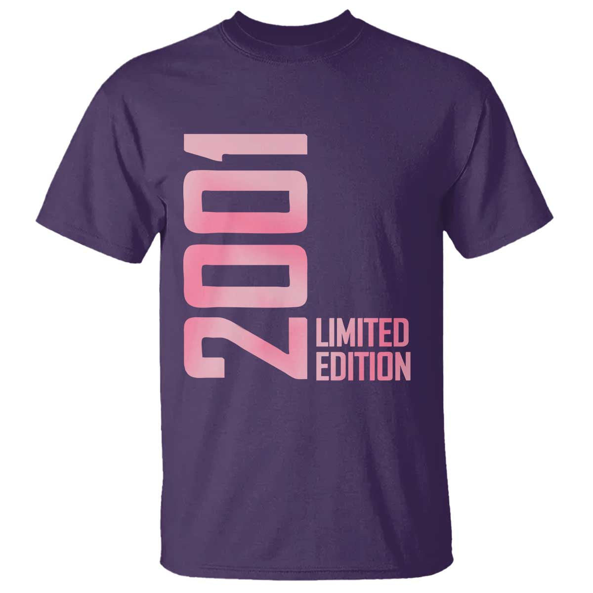 Vintage 25th Birthday Limited Edition 2001 Gift T Shirt TS12 Purple Print Your Wear
