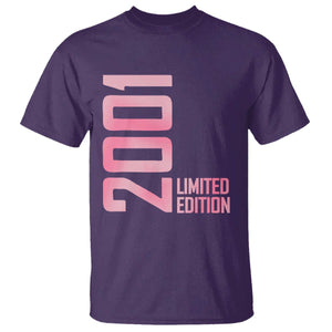 Vintage 25th Birthday Limited Edition 2001 Gift T Shirt TS12 Purple Print Your Wear