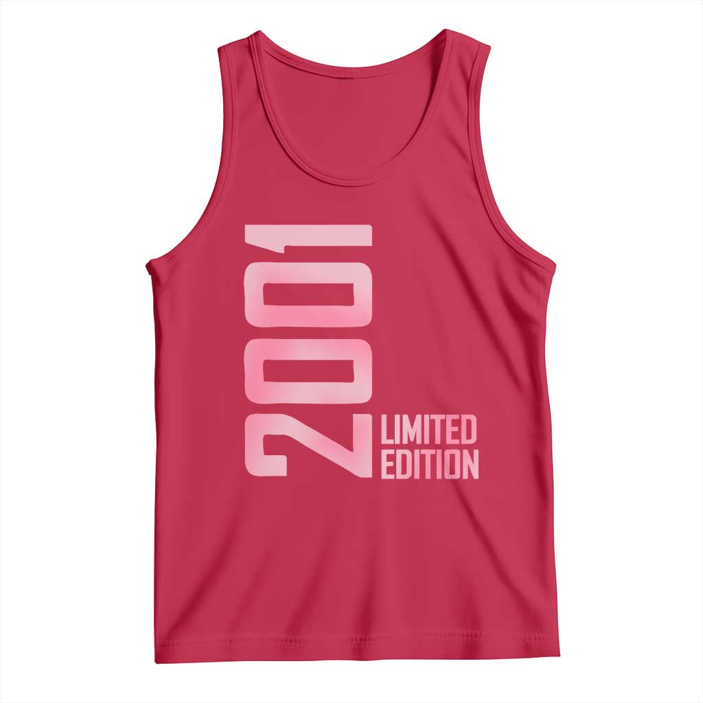 Vintage 25th Birthday Limited Edition 2001 Gift Tank Top TS12 Red Print Your Wear