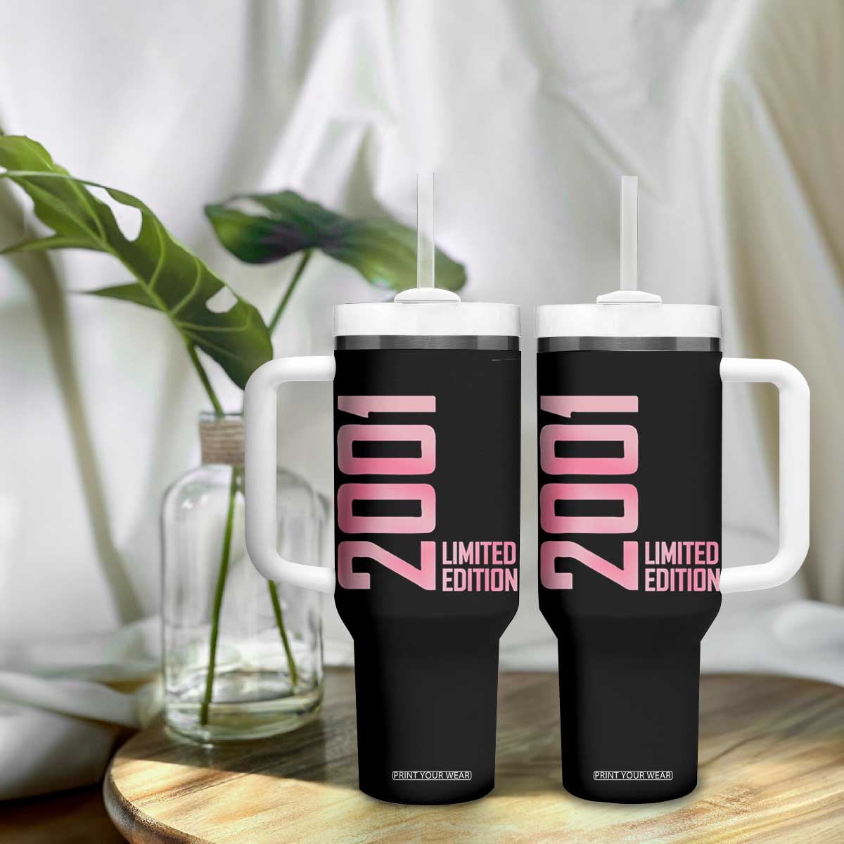 Vintage 25th Birthday Limited Edition 2001 Gift Tumbler With Handle TS12 Print Your Wear
