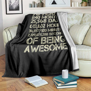 Vintage 70th Birthday Gift Throw Blanket 70 Years Of Being Awesome TS12 Print Your Wear
