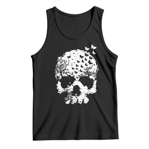 Dark Gothic Graphic Skull Floral Butterfly Tank Top TS12 Black Print Your Wear