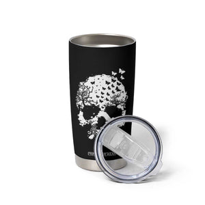Dark Gothic Graphic Skull Floral Butterfly Tumbler Cup TS12 Print Your Wear