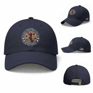 Easily Distracted By Wieners Baseball Cap Dachshund Dog Lover Retro Sunset TS12 Baseball Cap Universal Fit Navy Print Your Wear