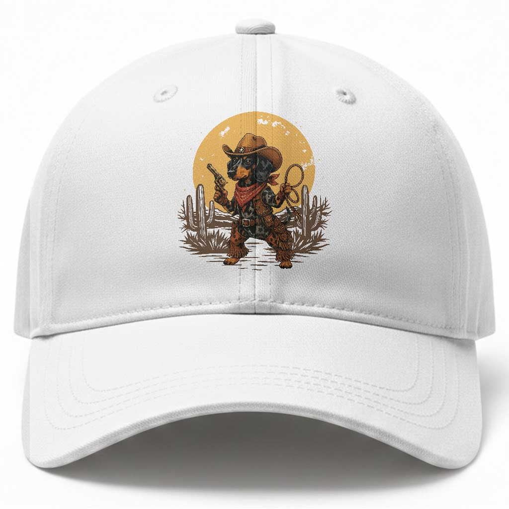 Funny Dachshund Cowboy Baseball Cap Western Wiener Dog TS12 Print Your Wear