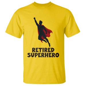 Retired Superhero Retirement Gift T Shirt Flying Red Cape Silhouette Graphic TS12 Daisy Print Your Wear